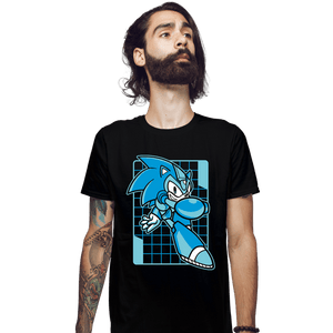 Daily_Deal_Shirts Fitted Shirts, Mens / Small / Black Mega Sonic