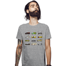Load image into Gallery viewer, Secret_Shirts Fitted Shirts, Mens / Small / Sports Grey Iconic Cars &amp; Vans

