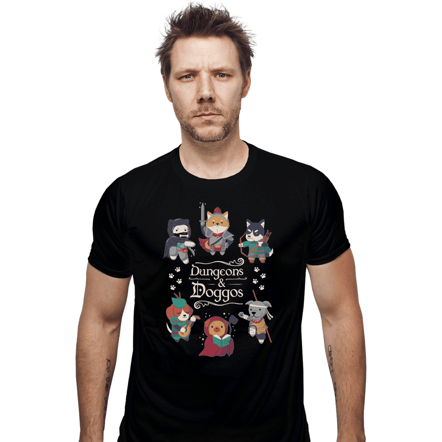 Shirts Fitted Shirts, Mens / Small / Black Dungeons & Doggos