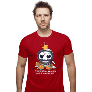Secret_Shirts Fitted Shirts, Mens / Small / Red Christmas Reaper