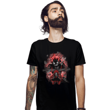 Load image into Gallery viewer, Shirts Fitted Shirts, Mens / Small / Black Red Riot Hero
