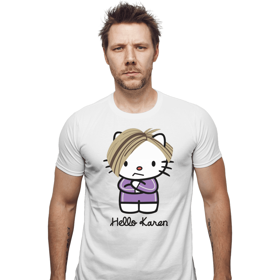 Shirts Fitted Shirts, Mens / Small / White Hello Karen