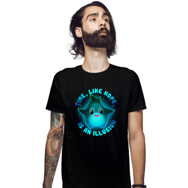 Daily_Deal_Shirts Fitted Shirts, Mens / Small / Black Time Is An Illusion