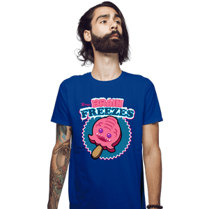 Daily_Deal_Shirts Fitted Shirts, Mens / Small / Royal Blue Krang's Brain Freezes