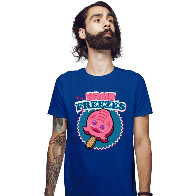 Daily_Deal_Shirts Fitted Shirts, Mens / Small / Royal Blue Krang's Brain Freezes