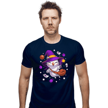 Load image into Gallery viewer, Shirts Fitted Shirts, Mens / Small / Navy Moogle Witch
