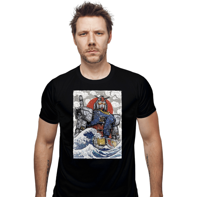 Daily_Deal_Shirts Fitted Shirts, Mens / Small / Black Kanagawa RX-78-2