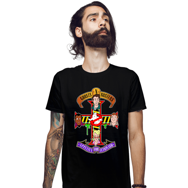 Daily_Deal_Shirts Fitted Shirts, Mens / Small / Black Ghosts N Busters