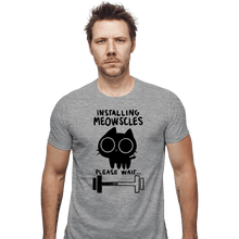 Load image into Gallery viewer, Secret_Shirts Fitted Shirts, Mens / Small / Sports Grey Installing Meowscles
