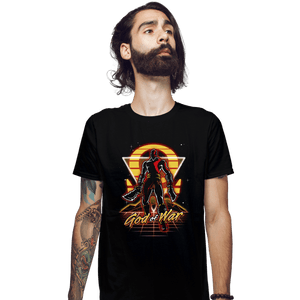Shirts Fitted Shirts, Mens / Small / Black Retro War God