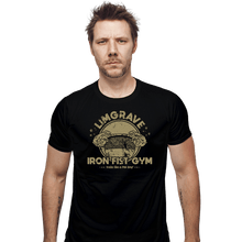 Load image into Gallery viewer, Daily_Deal_Shirts Fitted Shirts, Mens / Small / Black Limgrave Iron Fist Gym
