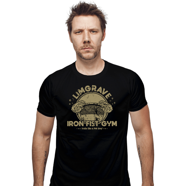 Daily_Deal_Shirts Fitted Shirts, Mens / Small / Black Limgrave Iron Fist Gym