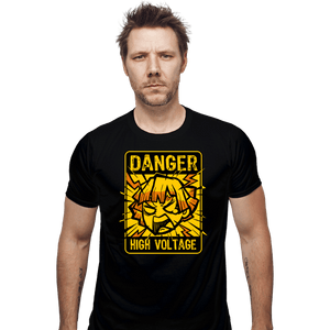 Secret_Shirts Fitted Shirts, Mens / Small / Black Danger High Voltage