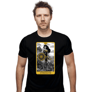 Daily_Deal_Shirts Fitted Shirts, Mens / Small / Black JL Tarot - Strength