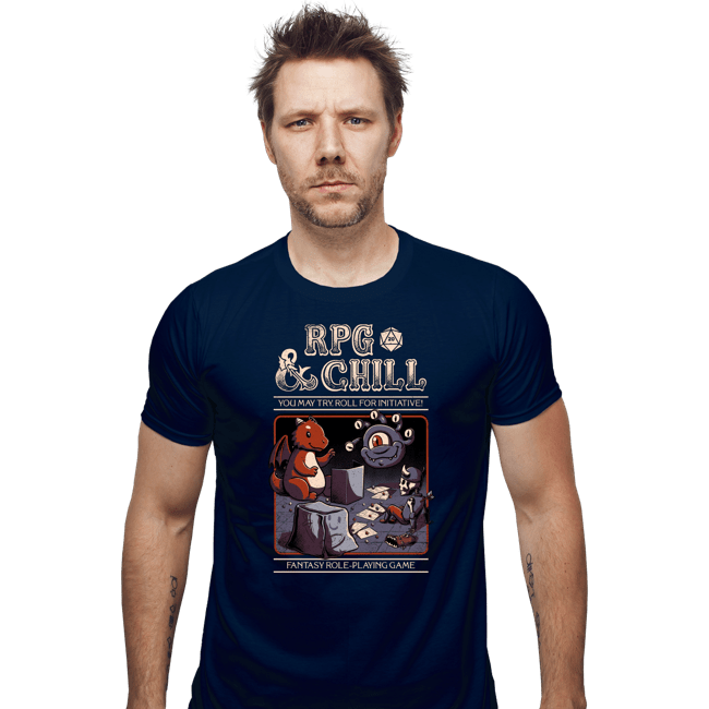 Secret_Shirts Fitted Shirts, Mens / Small / Navy RPG And Chill