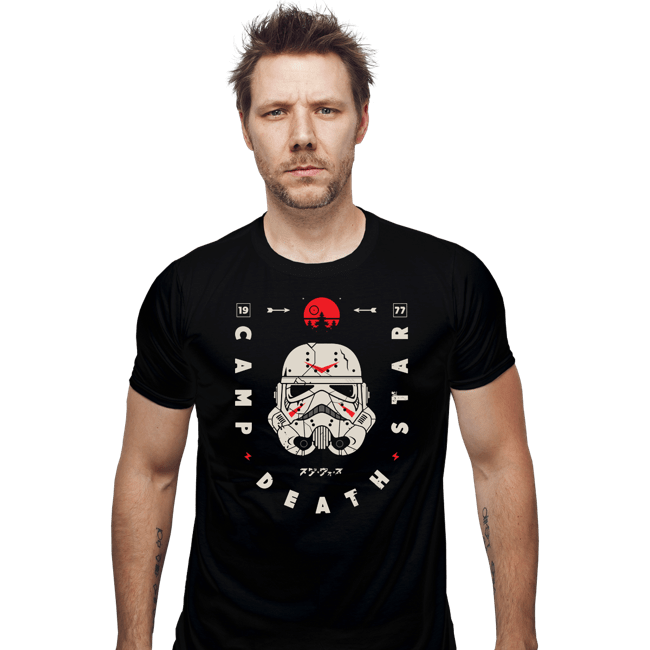 Daily_Deal_Shirts Fitted Shirts, Mens / Small / Black Camp Death Star
