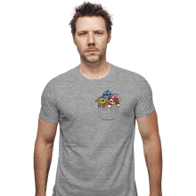 Load image into Gallery viewer, Shirts Fitted Shirts, Mens / Small / Sports Grey Kawaii Pocket
