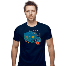 Load image into Gallery viewer, Daily_Deal_Shirts Fitted Shirts, Mens / Small / Navy Gamecube Remix
