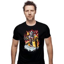 Load image into Gallery viewer, Daily_Deal_Shirts Fitted Shirts, Mens / Small / Black Battle War Greymon
