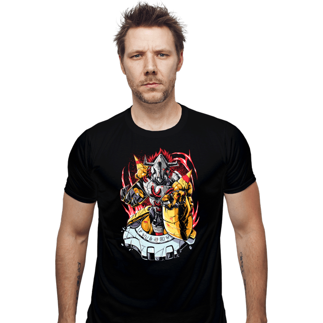 Daily_Deal_Shirts Fitted Shirts, Mens / Small / Black Battle War Greymon