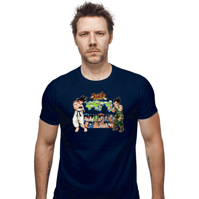 Daily_Deal_Shirts Fitted Shirts, Mens / Small / Navy Dragon Fighter