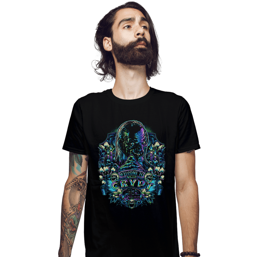 Shirts Fitted Shirts, Mens / Small / Black Welcome To The Crypt