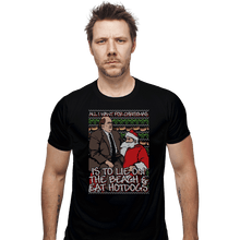 Load image into Gallery viewer, Shirts Fitted Shirts, Mens / Small / Black Santa&#39;s Lap

