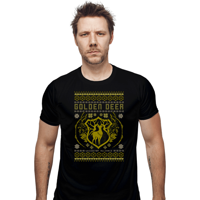 Shirts Fitted Shirts, Mens / Small / Black Golden Deer Sweater