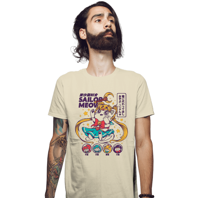 Secret_Shirts Fitted Shirts, Mens / Small / Sand Pretty Sailor Meow