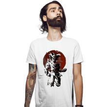 Load image into Gallery viewer, Shirts Fitted Shirts, Mens / Small / White Saiyan Sun
