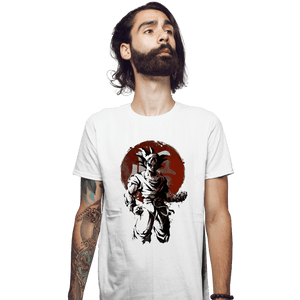 Shirts Fitted Shirts, Mens / Small / White Saiyan Sun
