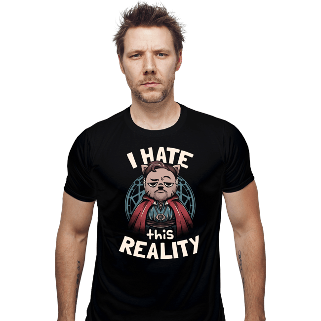 Daily_Deal_Shirts Fitted Shirts, Mens / Small / Black I Hate This Reality