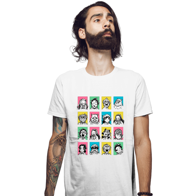 Daily_Deal_Shirts Fitted Shirts, Mens / Small / White Slayer Faces
