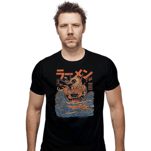 Shirts Fitted Shirts, Mens / Small / Black Great Ramen off Kanagawa