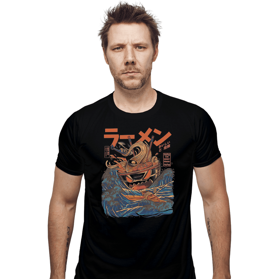 Shirts Fitted Shirts, Mens / Small / Black Great Ramen off Kanagawa