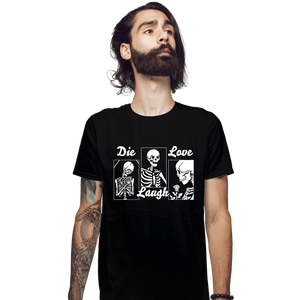 Secret_Shirts Fitted Shirts, Mens / Small / Black Die Laugh Love