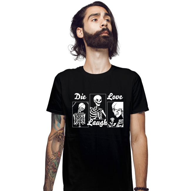 Secret_Shirts Fitted Shirts, Mens / Small / Black Die Laugh Love