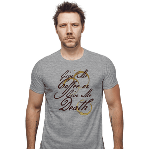 Secret_Shirts Fitted Shirts, Mens / Small / Sports Grey Give Me Coffee