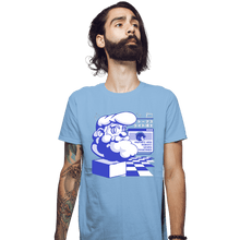 Load image into Gallery viewer, Secret_Shirts Fitted Shirts, Mens / Small / Powder Blue Light Wave
