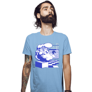 Secret_Shirts Fitted Shirts, Mens / Small / Powder Blue Light Wave