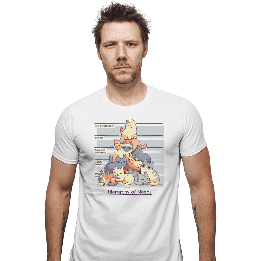 Shirts Fitted Shirts, Mens / Small / White Maslow's Purramyd