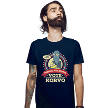 Load image into Gallery viewer, Shirts Fitted Shirts, Mens / Small / Navy Vote Korvo
