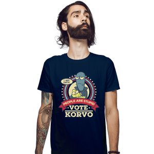 Shirts Fitted Shirts, Mens / Small / Navy Vote Korvo