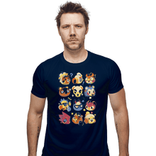 Load image into Gallery viewer, Shirts Fitted Shirts, Mens / Small / Navy Island Faces
