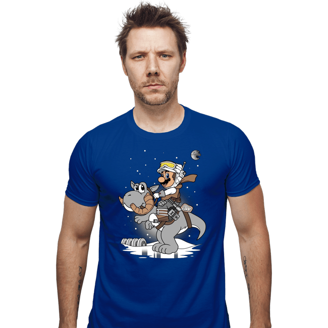 Shirts Fitted Shirts, Mens / Small / Royal Blue Mario Strikes Back