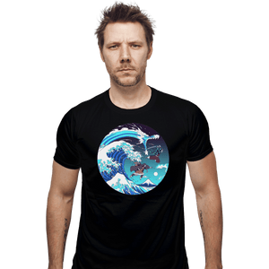 Shirts Fitted Shirts, Mens / Small / Black Breath Of The Great Wave