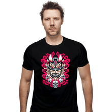 Load image into Gallery viewer, Shirts Fitted Shirts, Mens / Small / Black Oni Mask
