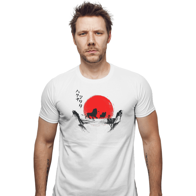 Shirts Fitted Shirts, Mens / Small / White Hakuna Matata Sunset