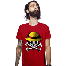Load image into Gallery viewer, Secret_Shirts Fitted Shirts, Mens / Small / Red Skeleton Mugiwara
