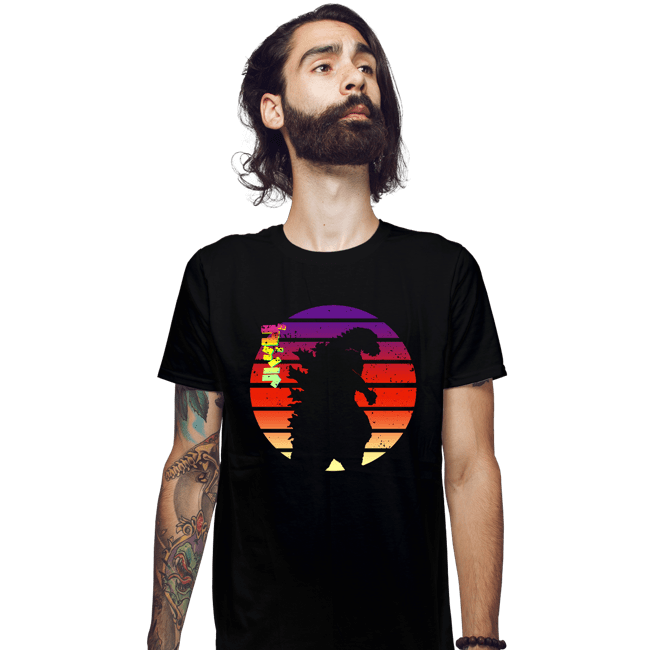 Shirts Fitted Shirts, Mens / Small / Black Sunset Kaiju